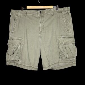 Gap Cargo Shorts Mens Size 40 Utility Olive Army Green Solid Baggy 10" Inseam